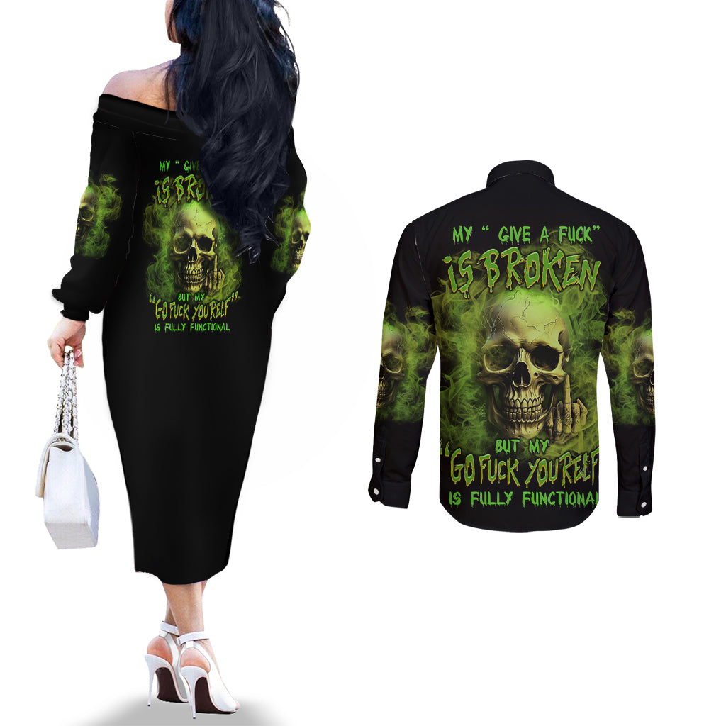 my-give-a-f-skull-is-broken-couples-matching-off-the-shoulder-long-sleeve-dress-and-long-sleeve-button-shirt