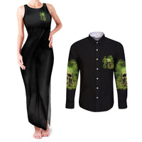 My Give A F Skull Is Broken Couples Matching Tank Maxi Dress and Long Sleeve Button Shirt - Wonder Print Shop