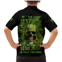 My Give A F Skull Is Broken Family Matching Mermaid Dress and Hawaiian Shirt - Wonder Print Shop