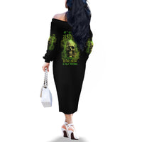 My Give A F Skull Is Broken Family Matching Off Shoulder Long Sleeve Dress and Hawaiian Shirt - Wonder Print Shop