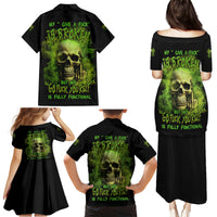 My Give A F Skull Is Broken Family Matching Puletasi Dress and Hawaiian Shirt - Wonder Print Shop