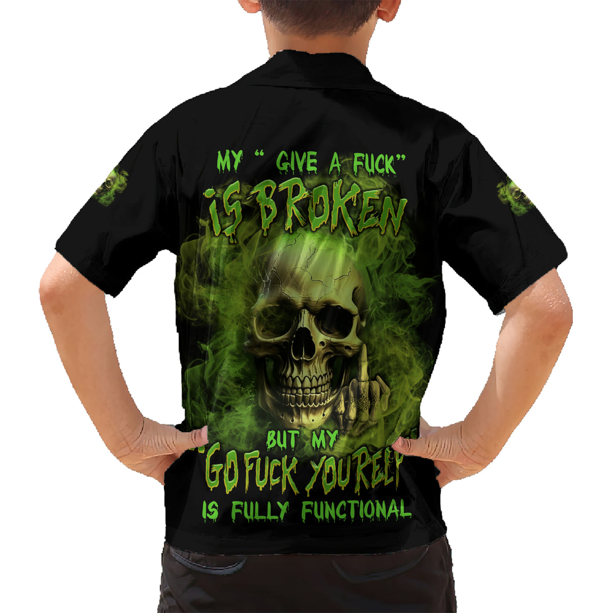 My Give A F Skull Is Broken Kid Hawaiian Shirt - Wonder Print Shop