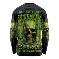 My Give A F Skull Is Broken Long Sleeve Shirt - Wonder Print Shop