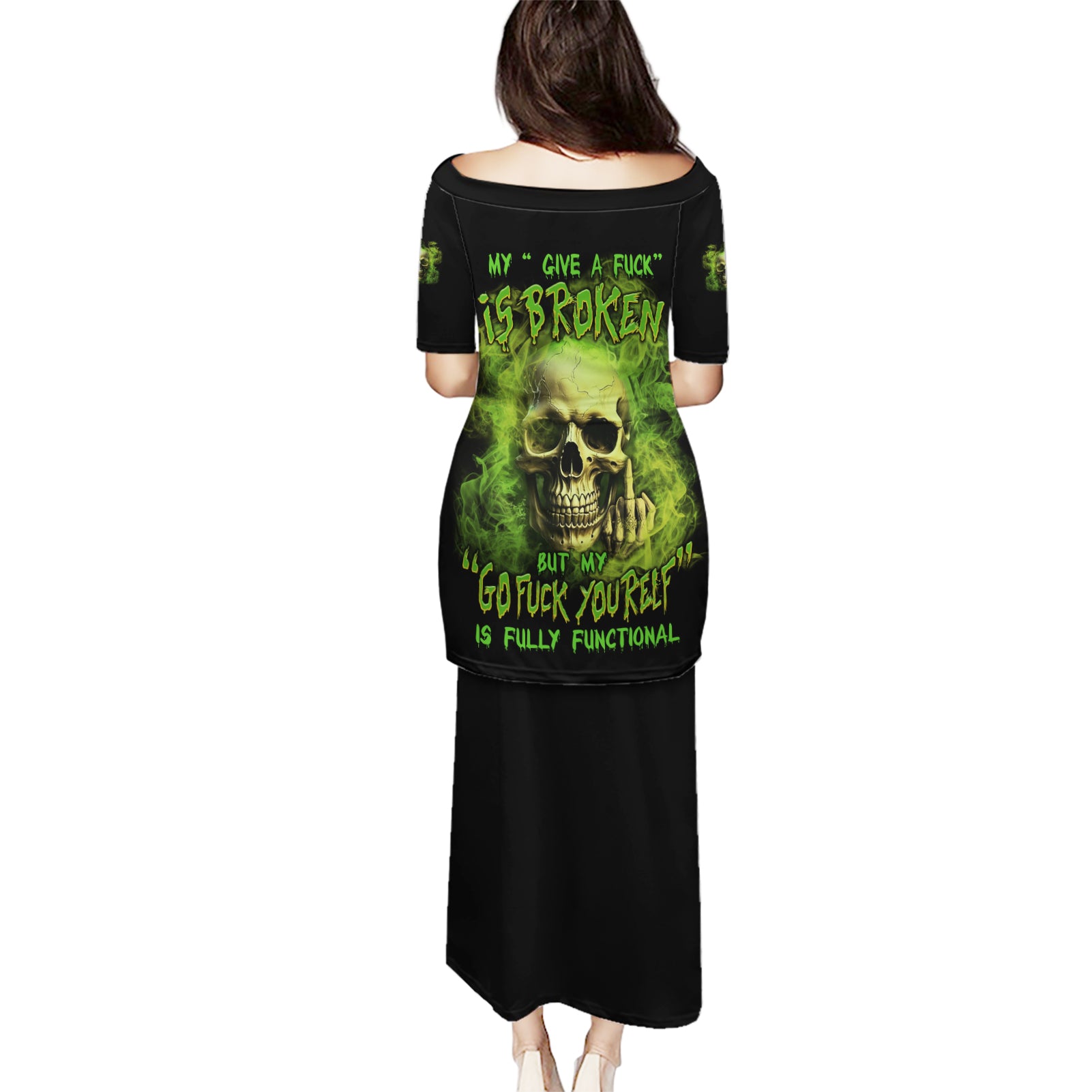 My Give A F Skull Is Broken Puletasi - Wonder Print Shop