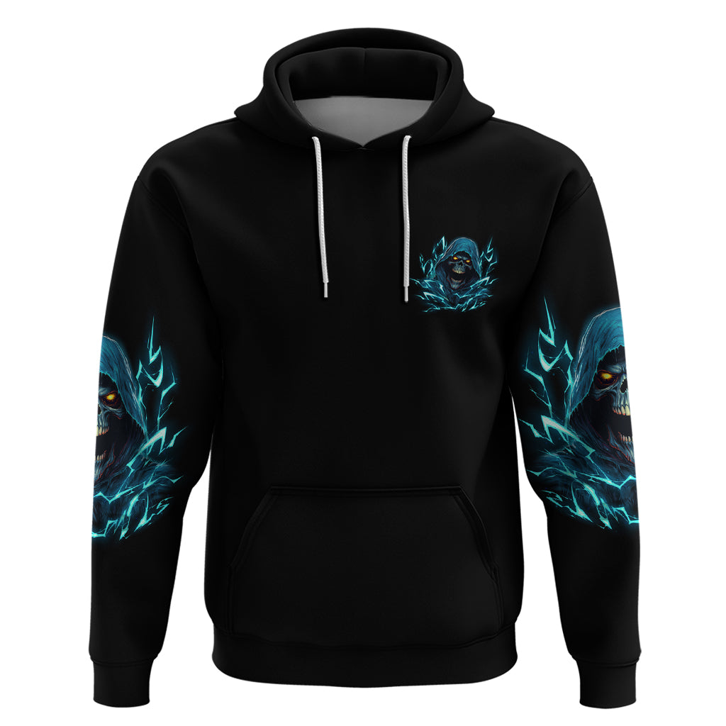 Warning To Avoid Injury Mad Reaper Skull Hoodie - Wonder Print Shop