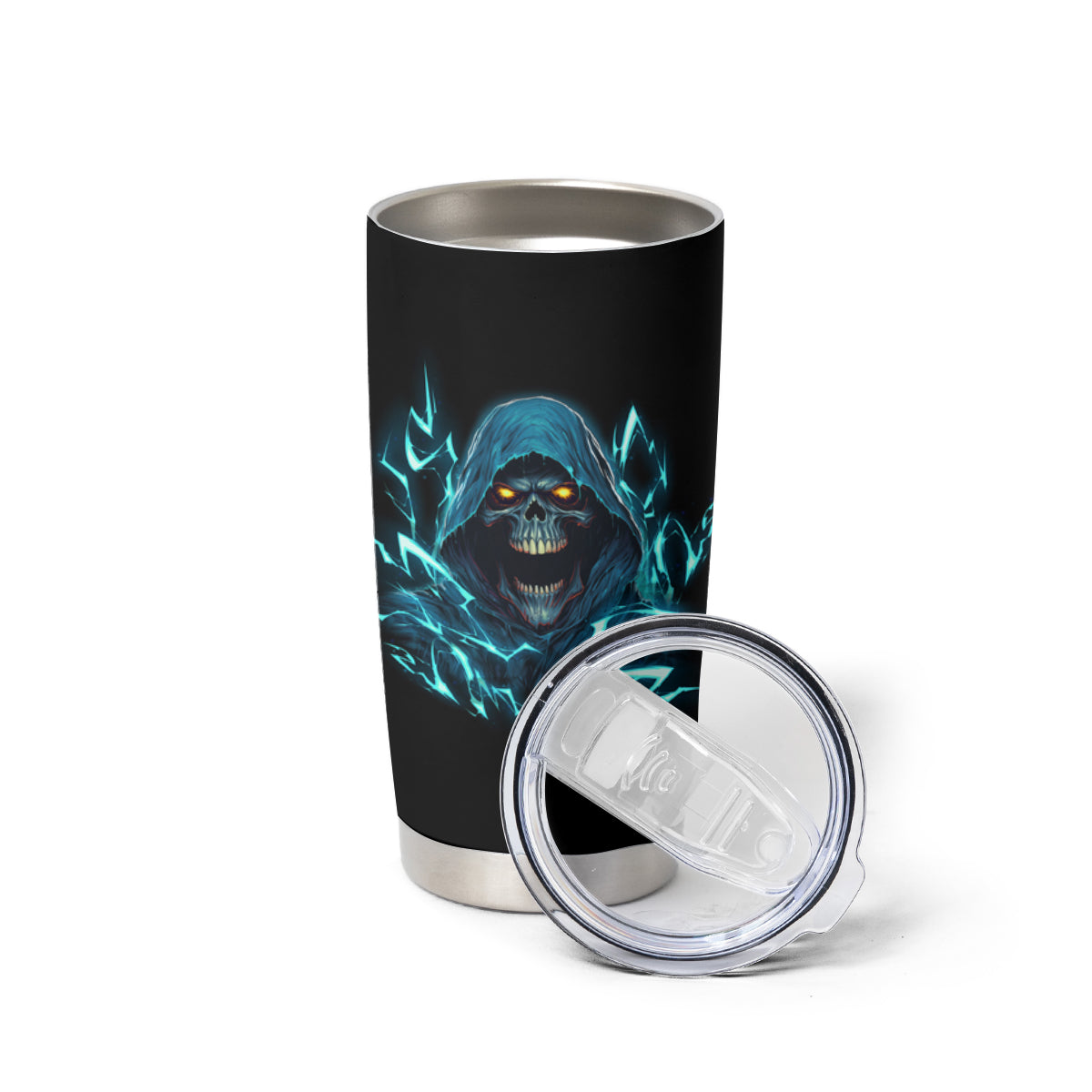 Warning To Avoid Injury Mad Reaper Skull Tumbler Cup - Wonder Print Shop