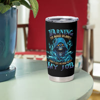 Warning To Avoid Injury Mad Reaper Skull Tumbler Cup - Wonder Print Shop