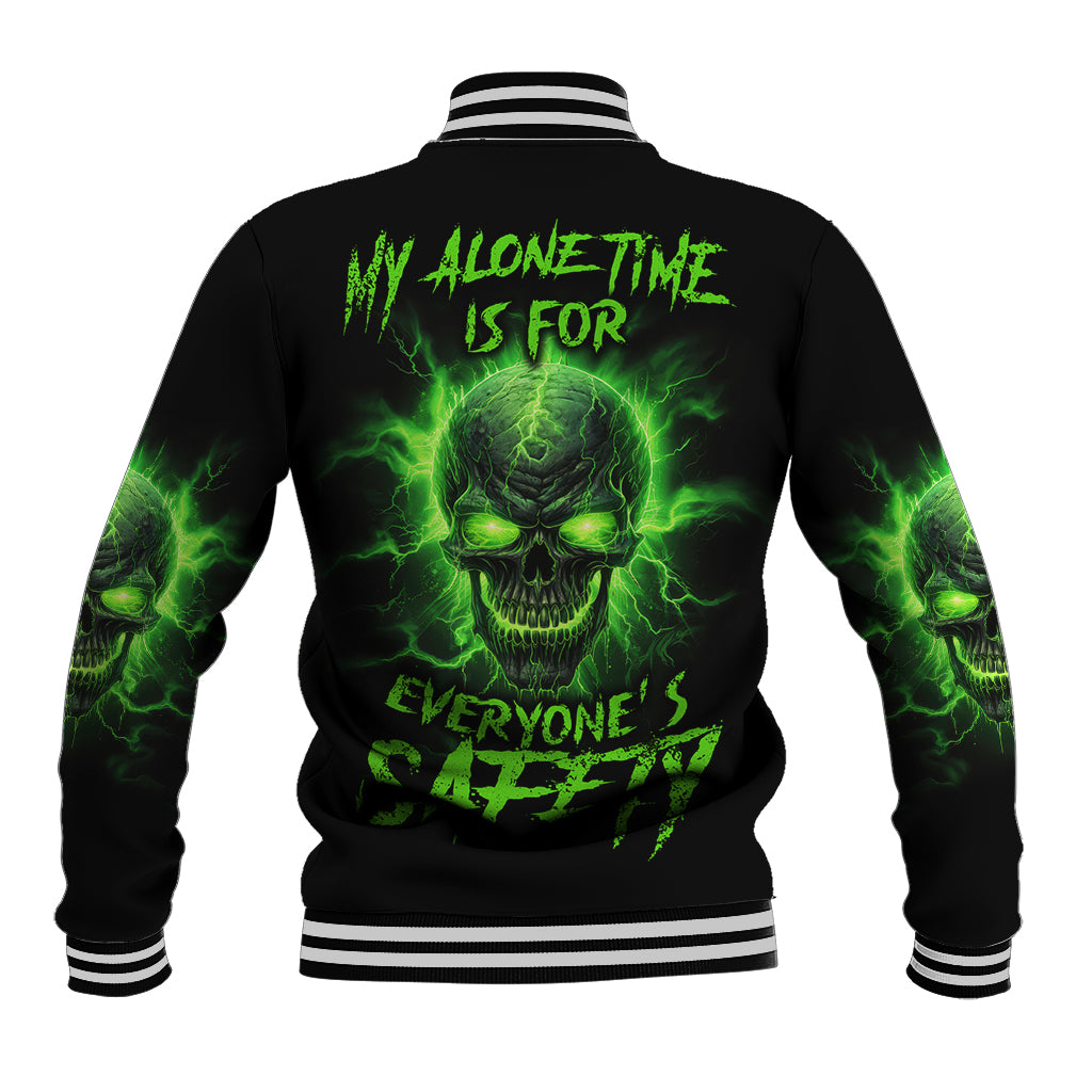 My Alone Time Is For Everyone's Safety Baseball Jacket - Wonder Print Shop