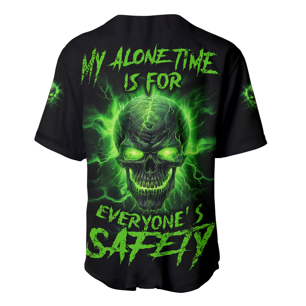 My Alone Time Is For Everyone's Safety Baseball Jersey - Wonder Print Shop