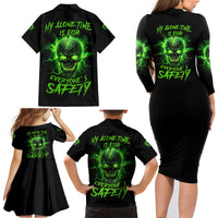 My Alone Time Is For Everyone's Safety Family Matching Long Sleeve Bodycon Dress and Hawaiian Shirt - Wonder Print Shop