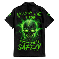 My Alone Time Is For Everyone's Safety Family Matching Off Shoulder Long Sleeve Dress and Hawaiian Shirt - Wonder Print Shop