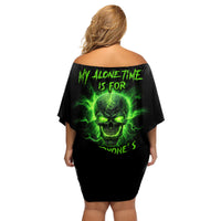 My Alone Time Is For Everyone's Safety Family Matching Off Shoulder Short Dress and Hawaiian Shirt - Wonder Print Shop