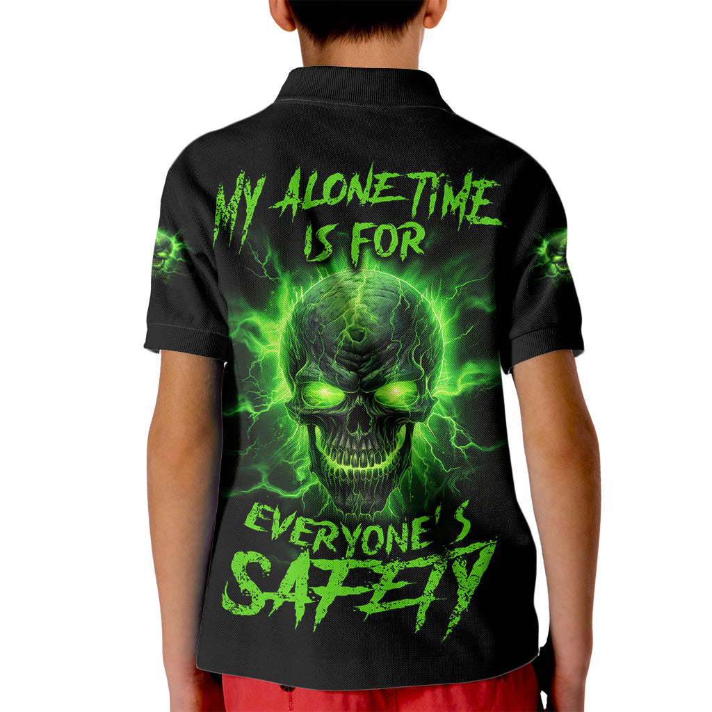 My Alone Time Is For Everyone's Safety Kid Polo Shirt - Wonder Print Shop