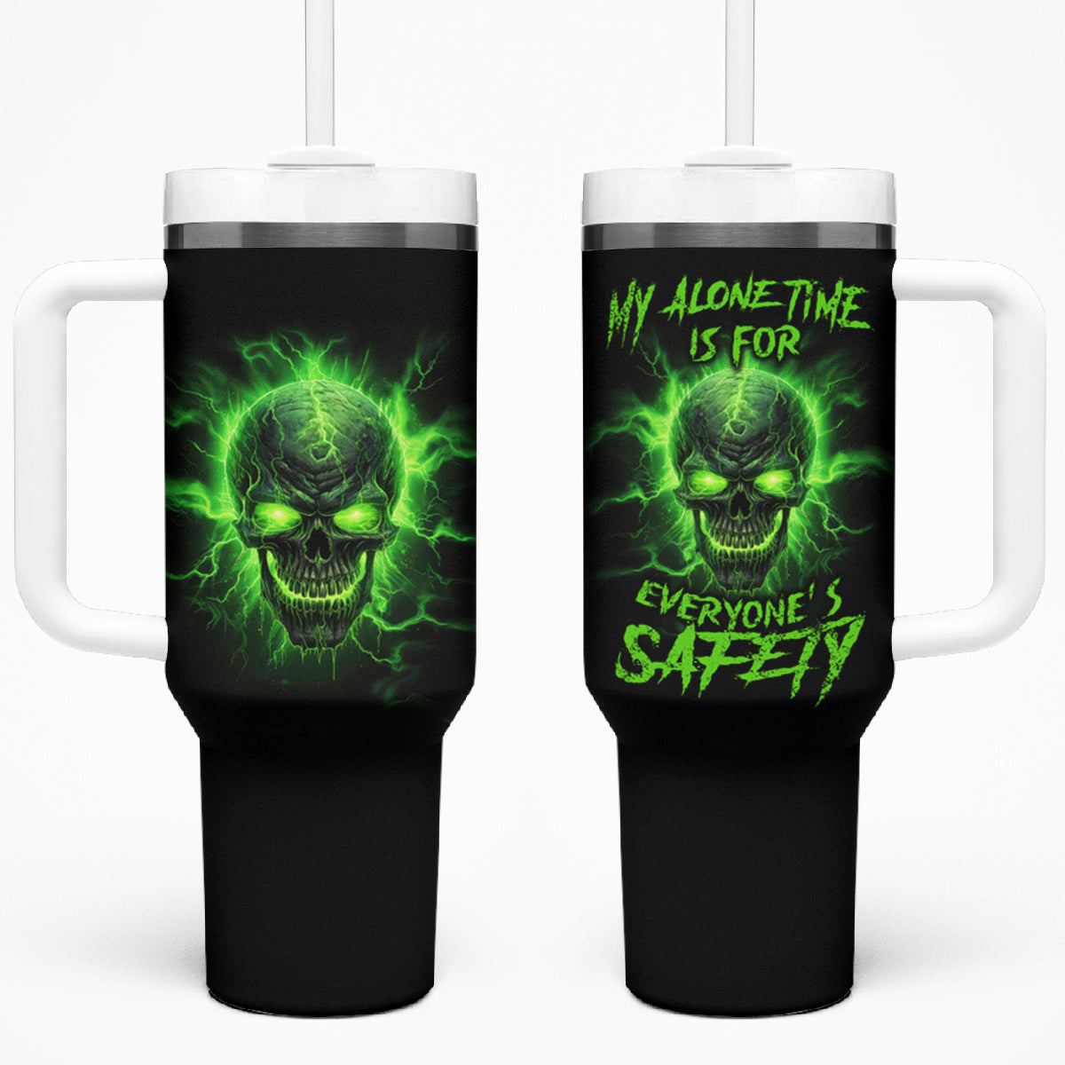 My Alone Time Is For Everyone's Safety Tumbler With Handle - Wonder Print Shop