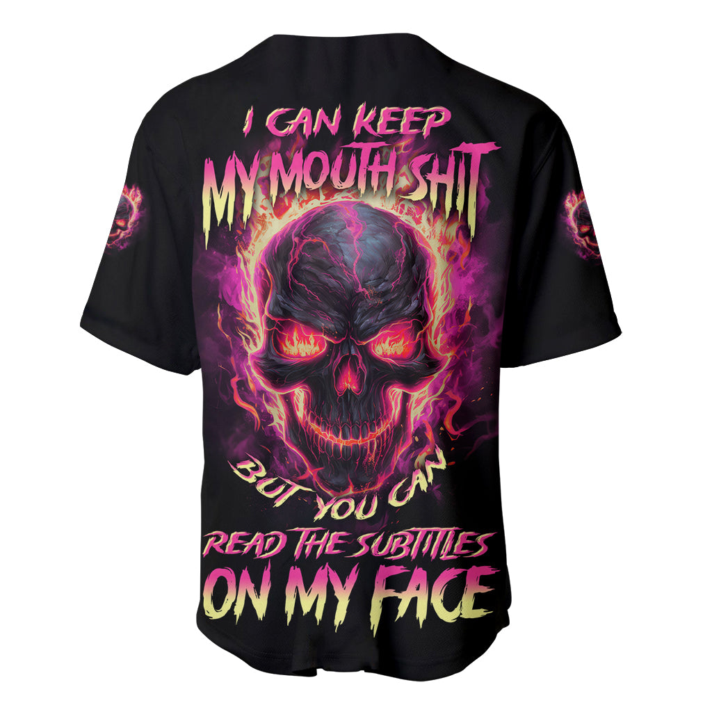 I Can Keep My Mouth Baseball Jersey - Wonder Print Shop