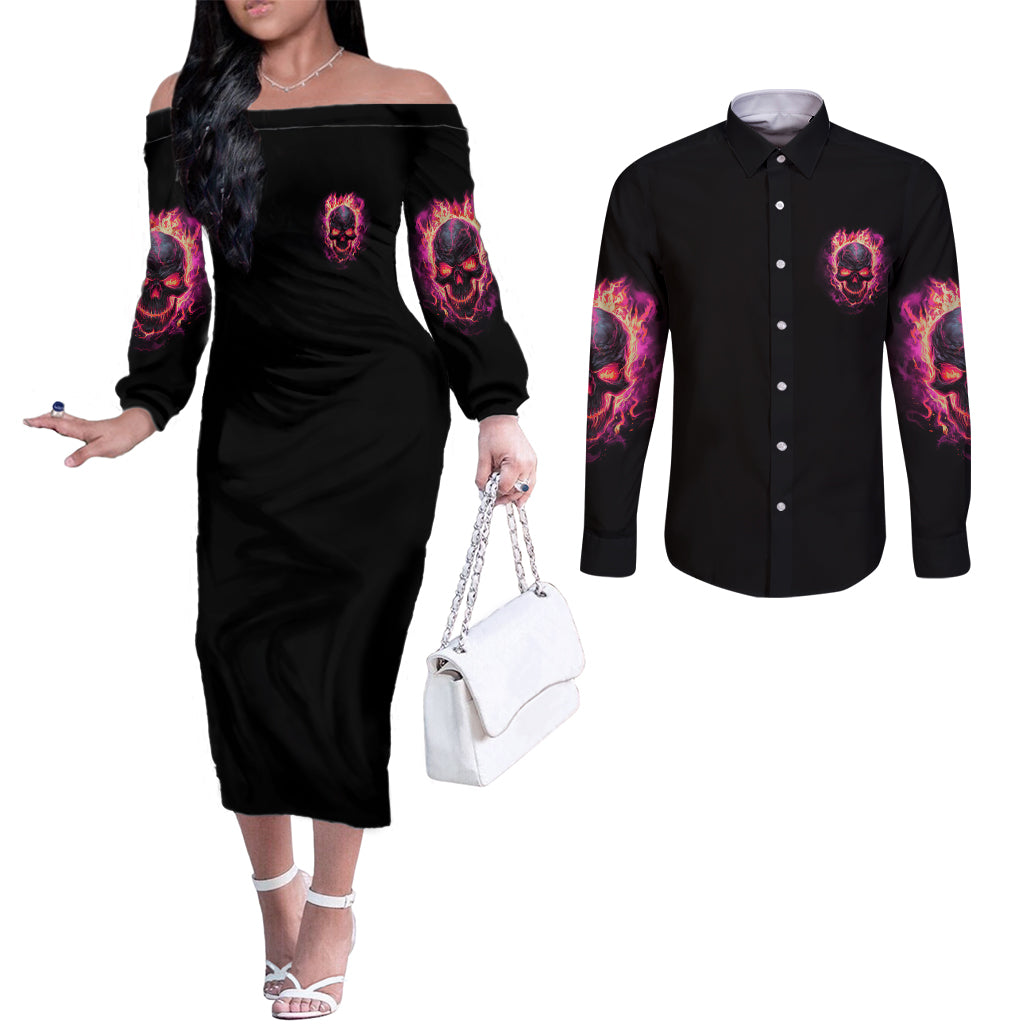i-can-keep-my-mouth-couples-matching-off-the-shoulder-long-sleeve-dress-and-long-sleeve-button-shirt