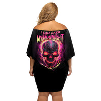 I Can Keep My Mouth Family Matching Off Shoulder Short Dress and Hawaiian Shirt - Wonder Print Shop