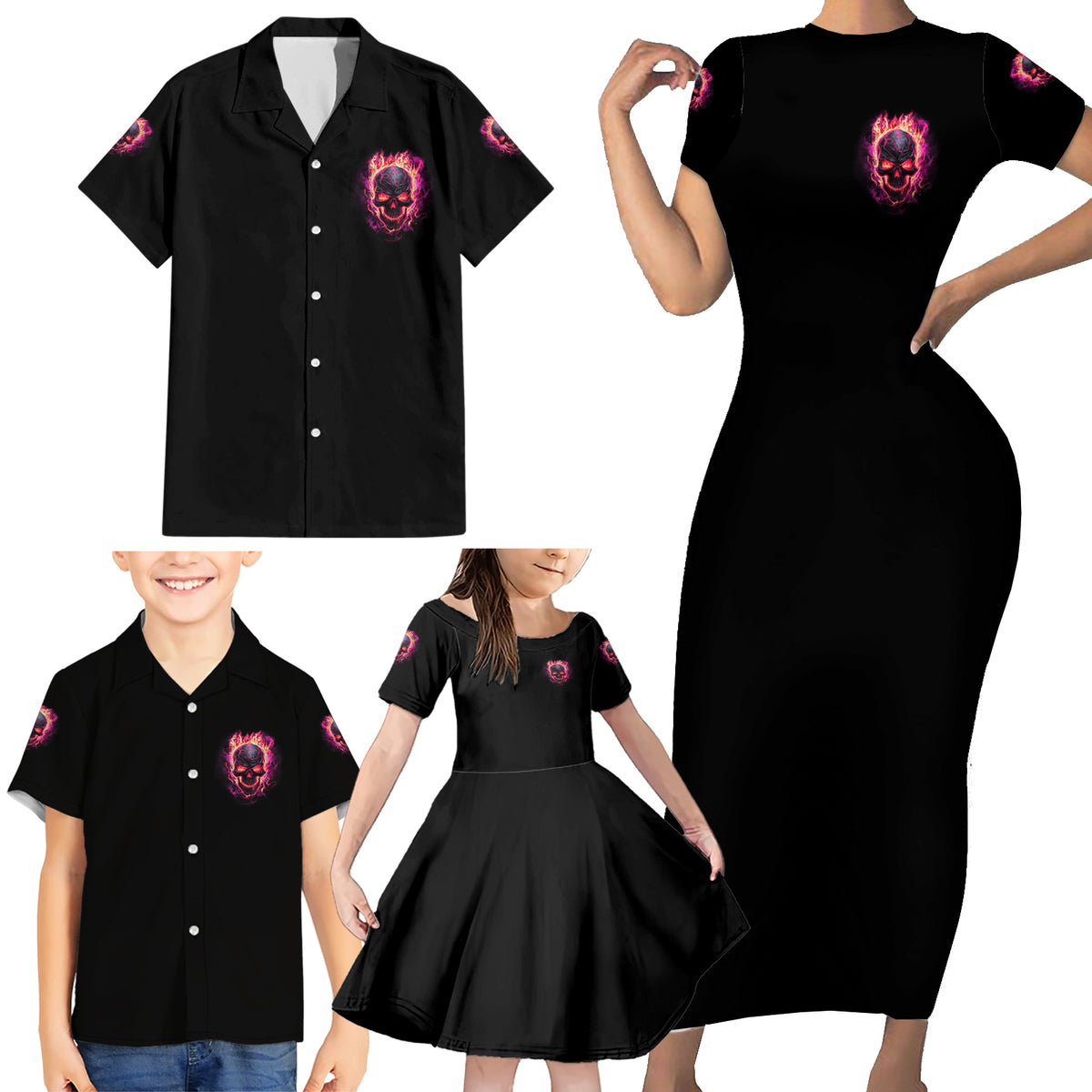 I Can Keep My Mouth Family Matching Short Sleeve Bodycon Dress and Hawaiian Shirt - Wonder Print Shop