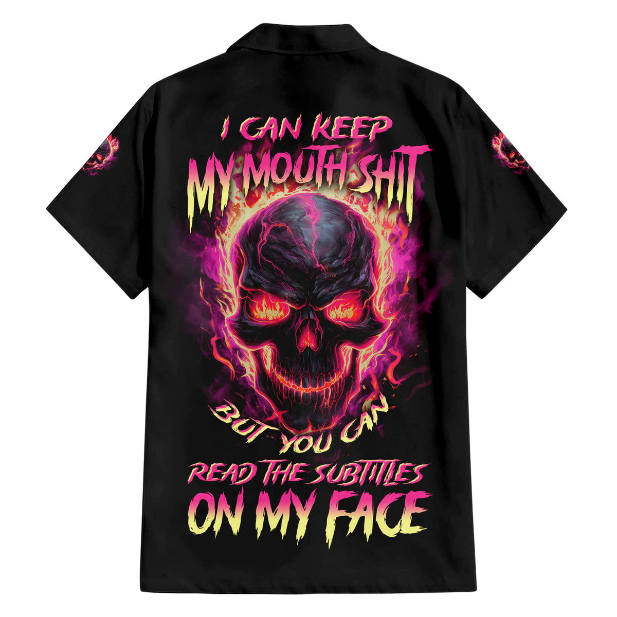 I Can Keep My Mouth Family Matching Short Sleeve Bodycon Dress and Hawaiian Shirt - Wonder Print Shop