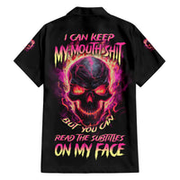 I Can Keep My Mouth Family Matching Short Sleeve Bodycon Dress and Hawaiian Shirt - Wonder Print Shop