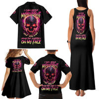 I Can Keep My Mouth Family Matching Tank Maxi Dress and Hawaiian Shirt - Wonder Print Shop