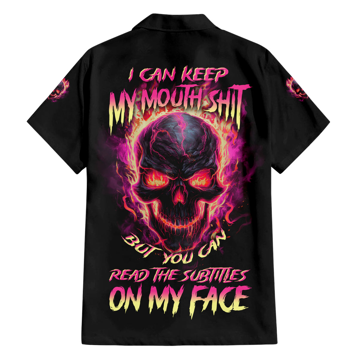 I Can Keep My Mouth Hawaiian Shirt - Wonder Print Shop