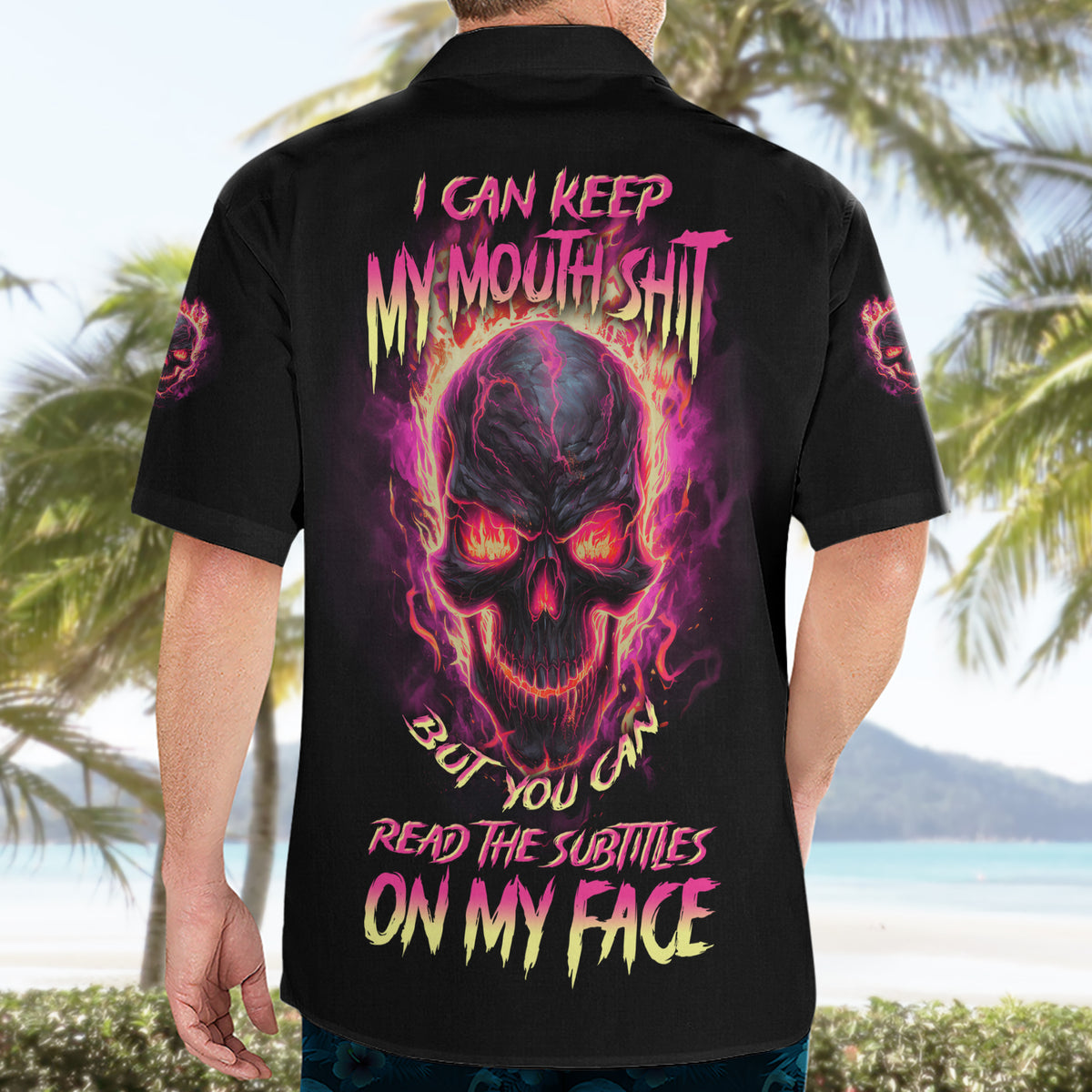 I Can Keep My Mouth Hawaiian Shirt - Wonder Print Shop