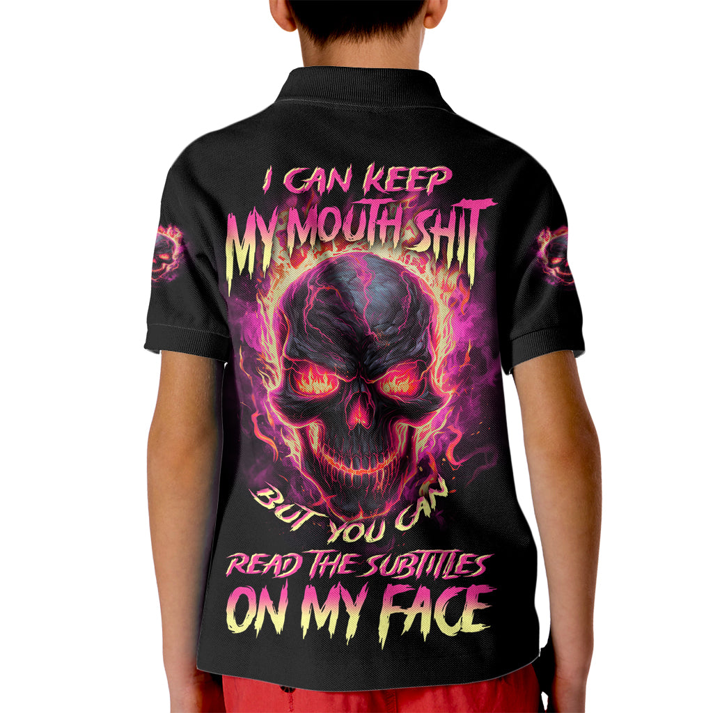 I Can Keep My Mouth Kid Polo Shirt - Wonder Print Shop