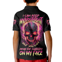 I Can Keep My Mouth Kid Polo Shirt - Wonder Print Shop