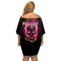 I Can Keep My Mouth Off Shoulder Short Dress - Wonder Print Shop