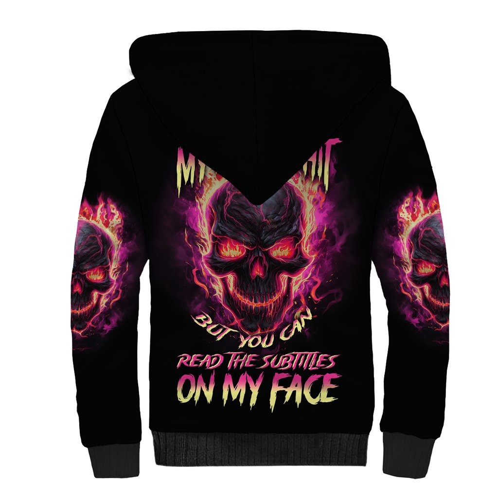 I Can Keep My Mouth Sherpa Hoodie - Wonder Print Shop