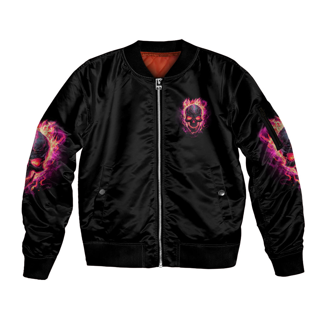 I Can Keep My Mouth Sleeve Zip Bomber Jacket - Wonder Print Shop