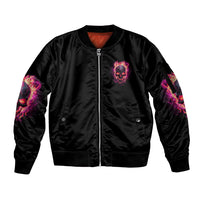 I Can Keep My Mouth Sleeve Zip Bomber Jacket - Wonder Print Shop