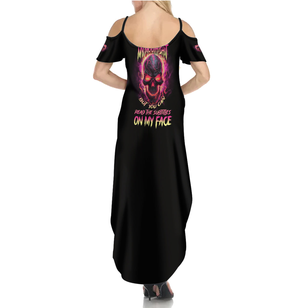 I Can Keep My Mouth Summer Maxi Dress - Wonder Print Shop