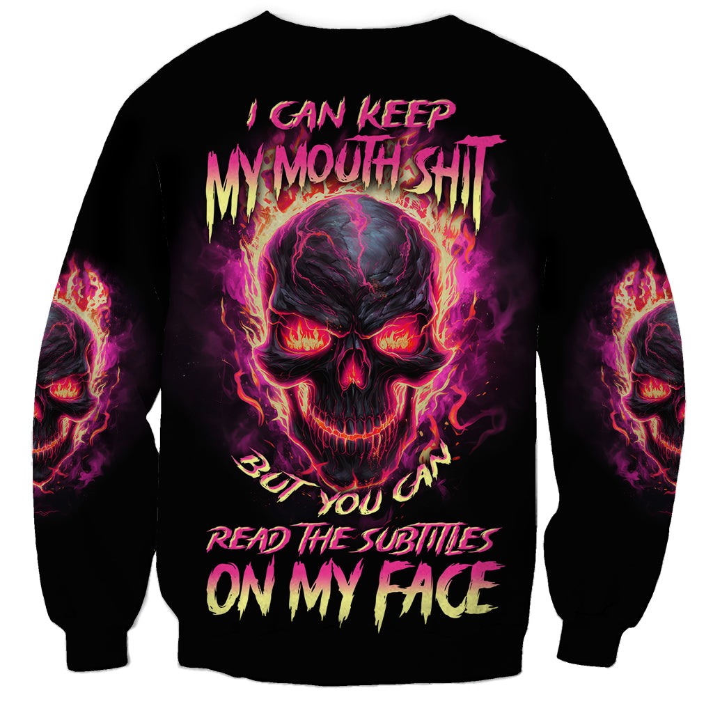 I Can Keep My Mouth Sweatshirt - Wonder Print Shop