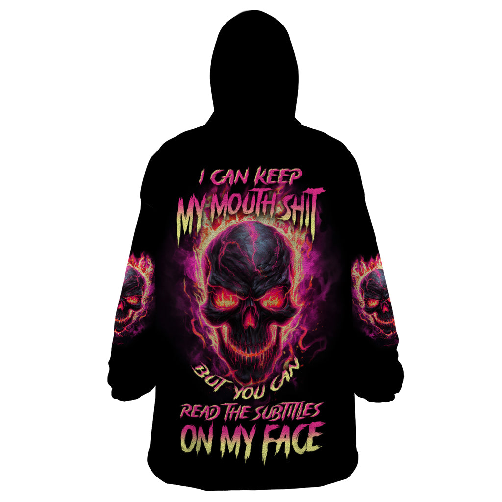 I Can Keep My Mouth Wearable Blanket Hoodie - Wonder Print Shop