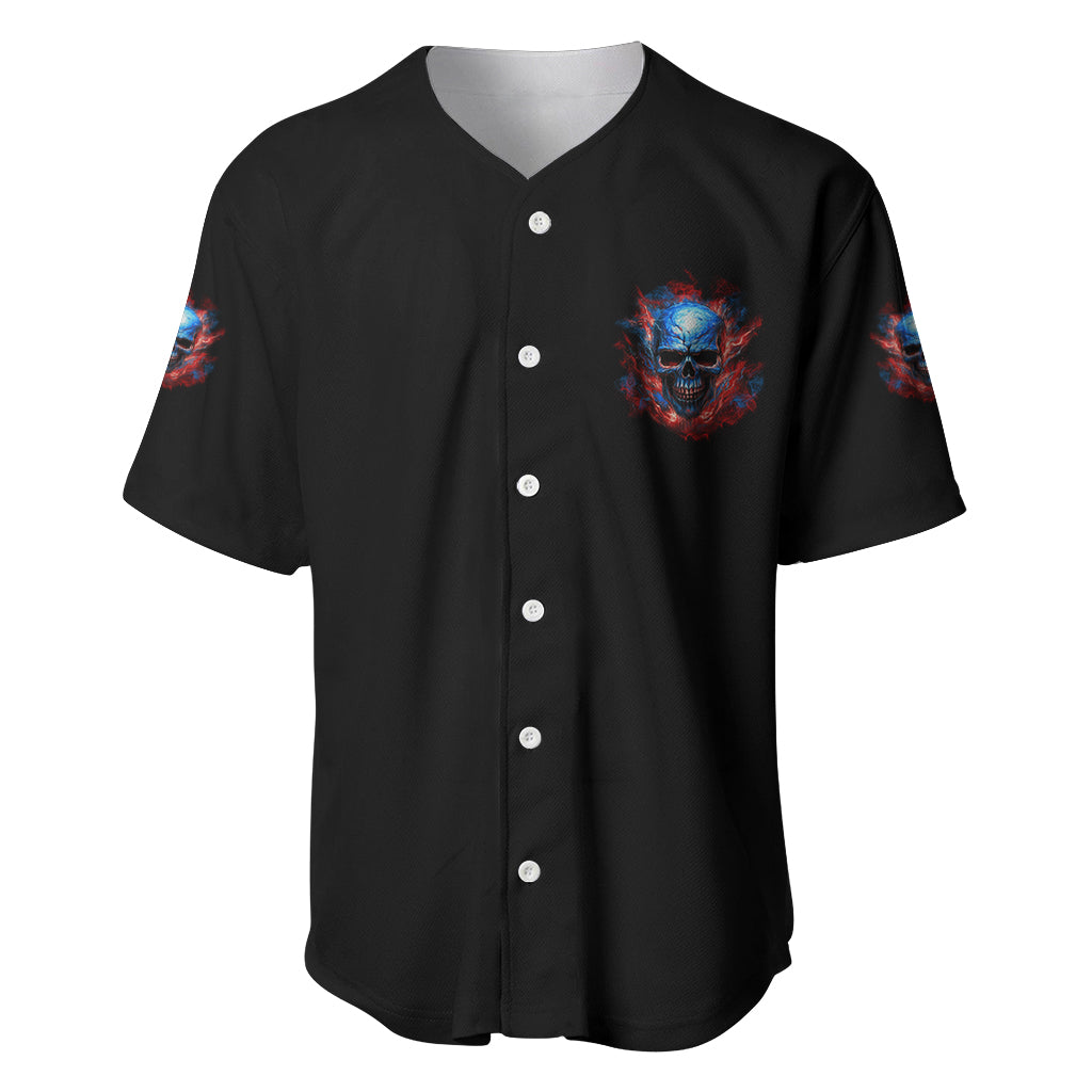 Your Demons Hide Under Your Bed Skull Baseball Jersey - Wonder Print Shop