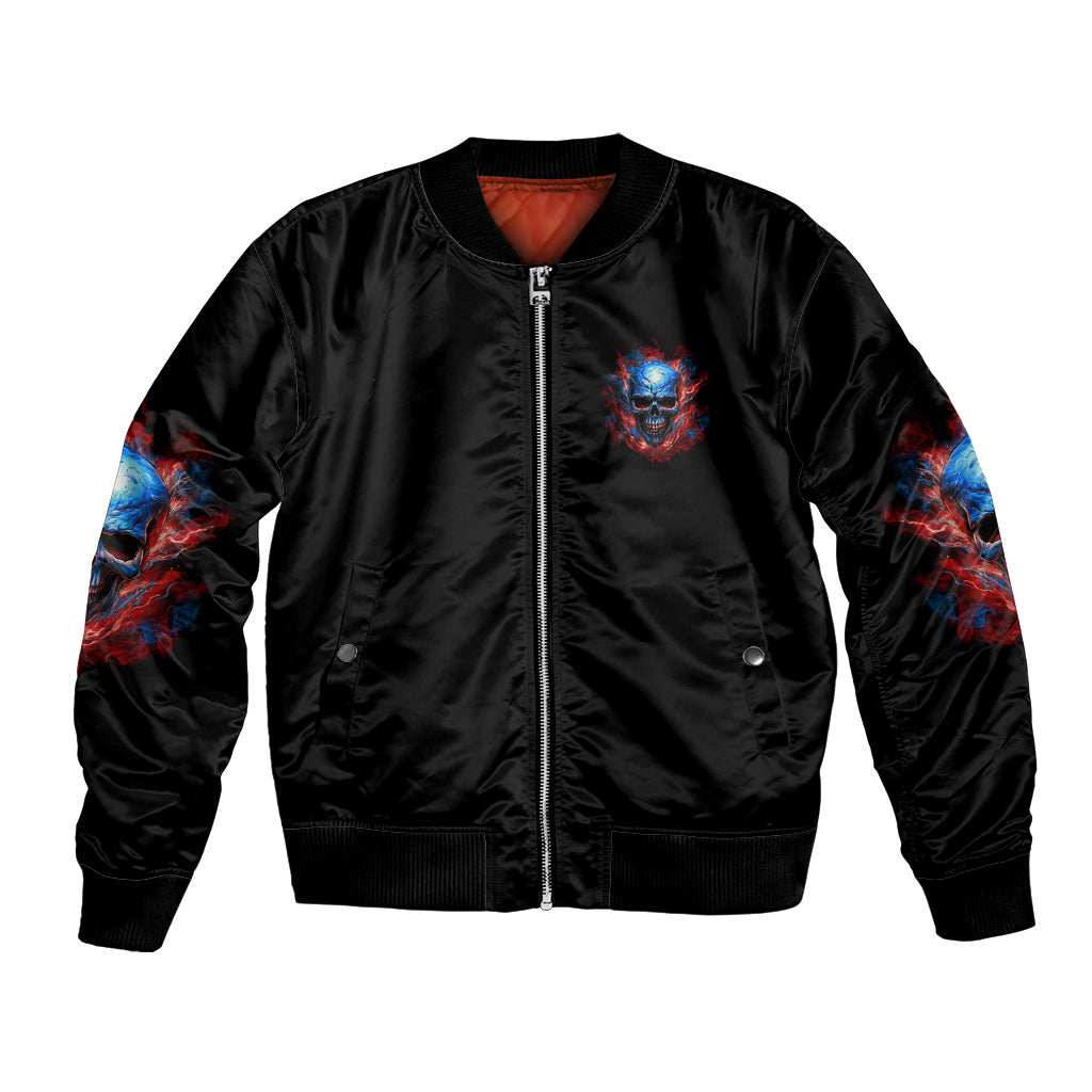 Your Demons Hide Under Your Bed Skull Bomber Jacket - Wonder Print Shop