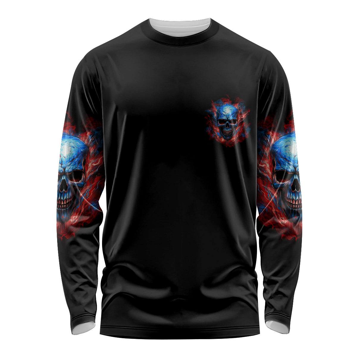 Your Demons Hide Under Your Bed Skull Long Sleeve Shirt - Wonder Print Shop