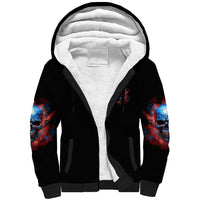 Your Demons Hide Under Your Bed Skull Sherpa Hoodie - Wonder Print Shop