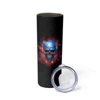 Your Demons Hide Under Your Bed Skull Skinny Tumbler - Wonder Print Shop