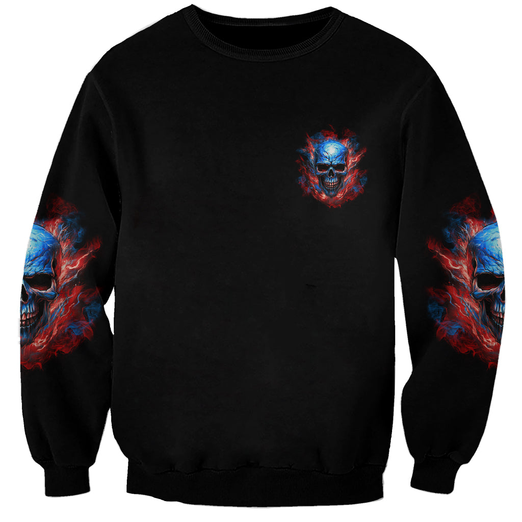 Your Demons Hide Under Your Bed Skull Sweatshirt - Wonder Print Shop