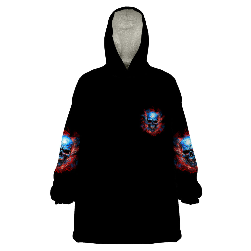 Your Demons Hide Under Your Bed Skull Wearable Blanket Hoodie - Wonder Print Shop