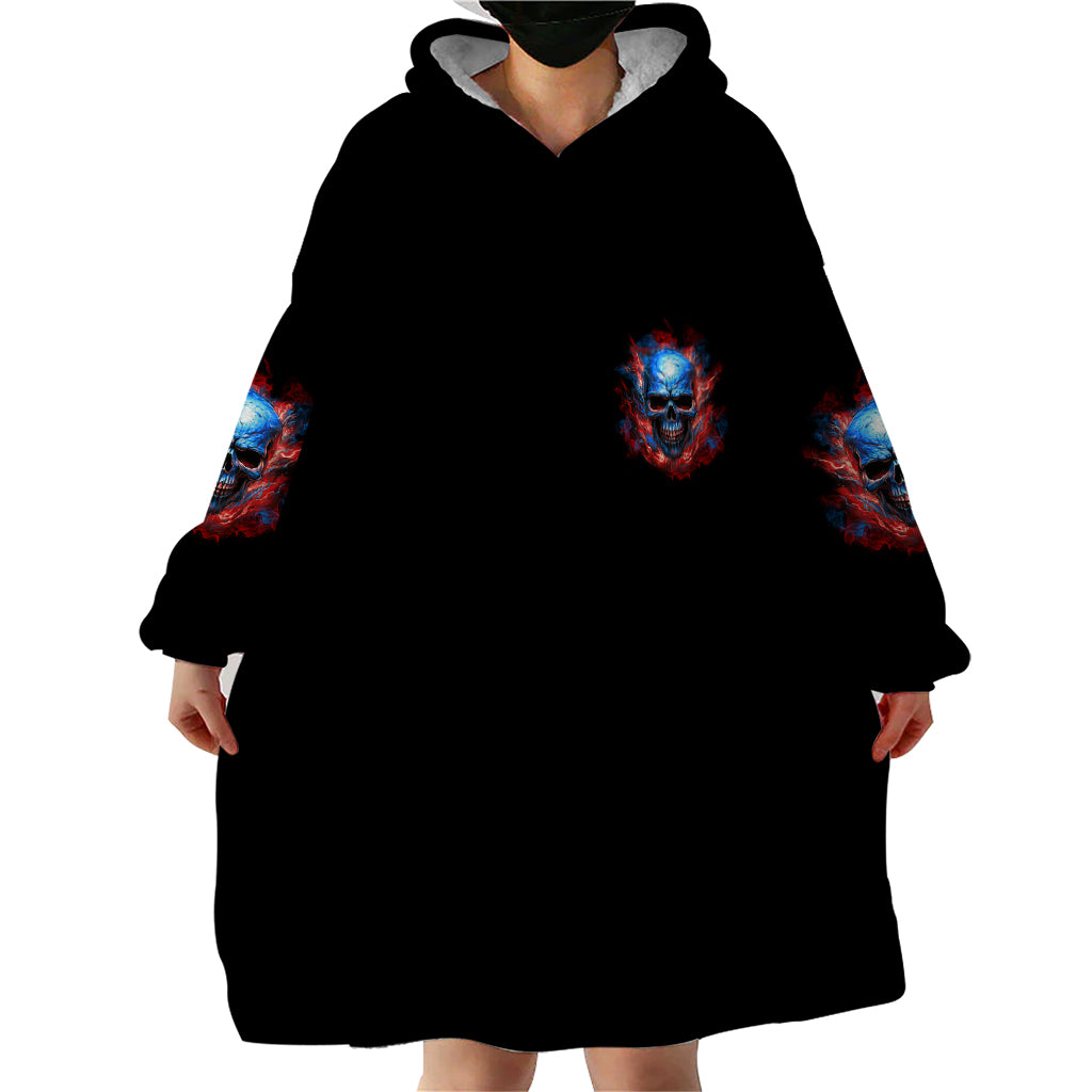 Your Demons Hide Under Your Bed Skull Wearable Blanket Hoodie - Wonder Print Shop