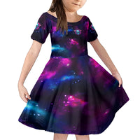 Karma Fairy Skull Galaxy Family Matching Long Sleeve Bodycon Dress and Hawaiian Shirt - Wonder Print Shop