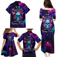 Karma Fairy Skull Galaxy Family Matching Puletasi Dress and Hawaiian Shirt - Wonder Print Shop