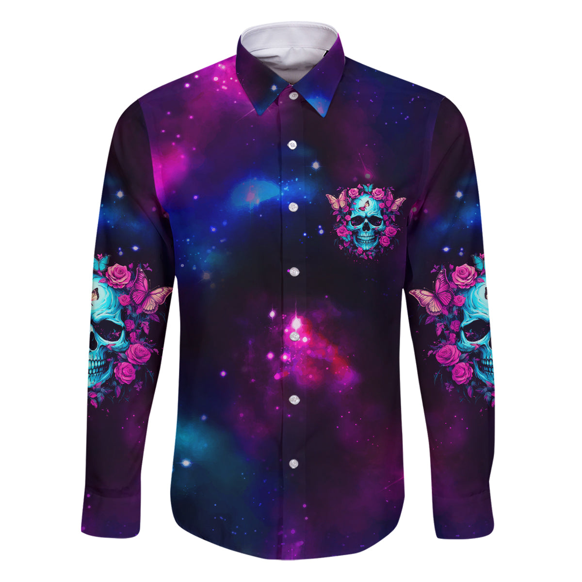 Karma Fairy Skull Galaxy Family Matching Puletasi Dress and Hawaiian Shirt - Wonder Print Shop