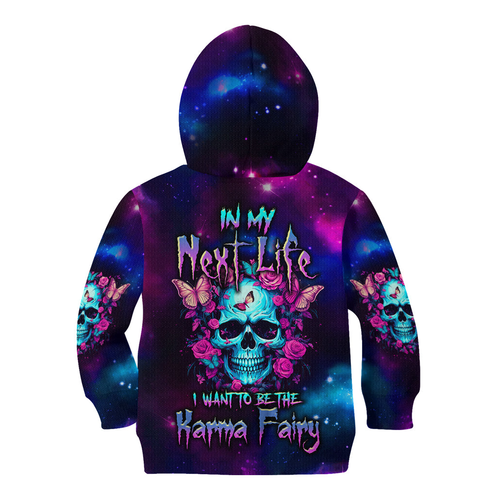 Karma Fairy Skull Galaxy Kid Hoodie - Wonder Print Shop