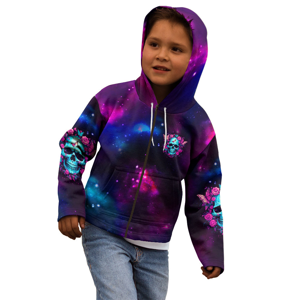 Karma Fairy Skull Galaxy Kid Hoodie - Wonder Print Shop