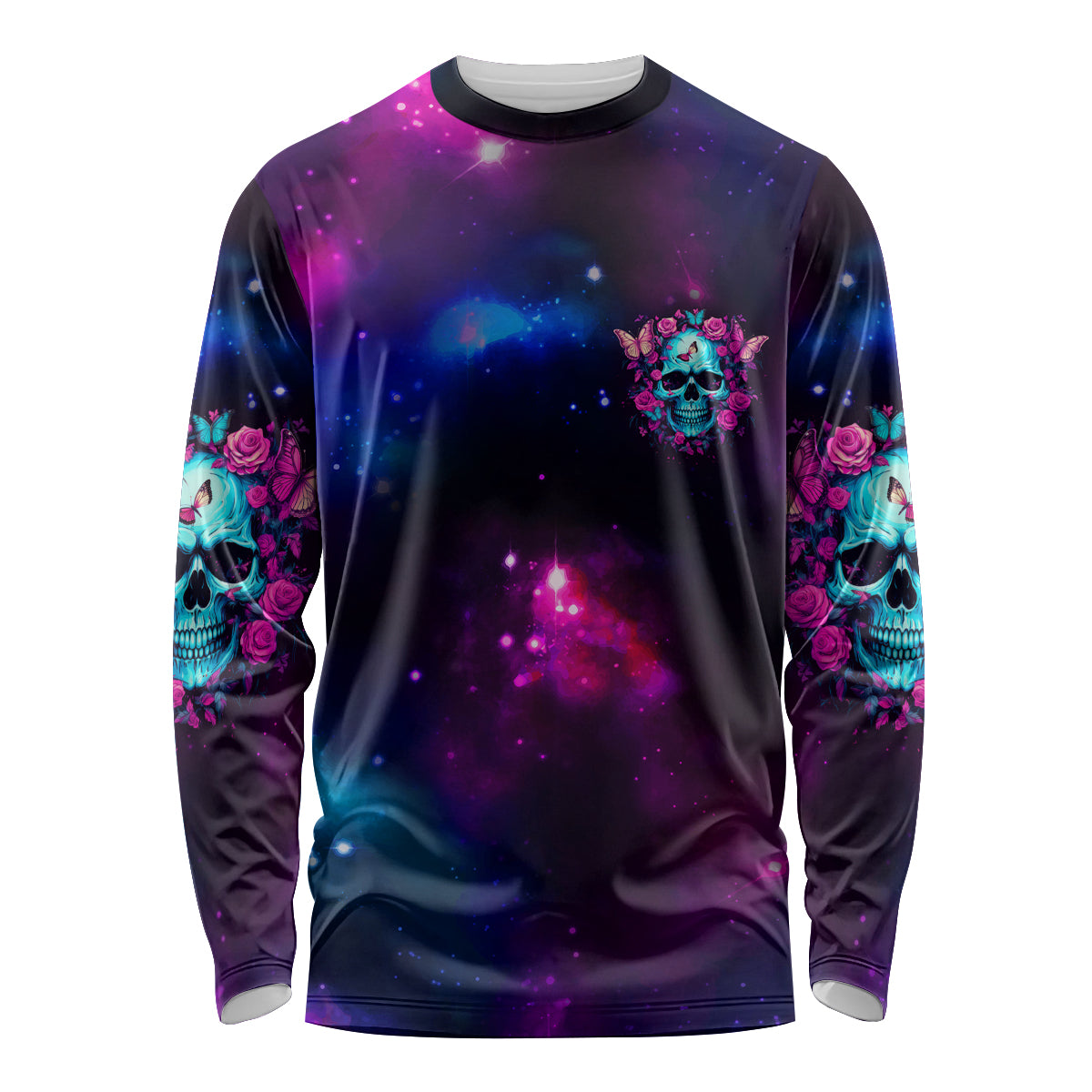 Karma Fairy Skull Galaxy Long Sleeve Shirt - Wonder Print Shop